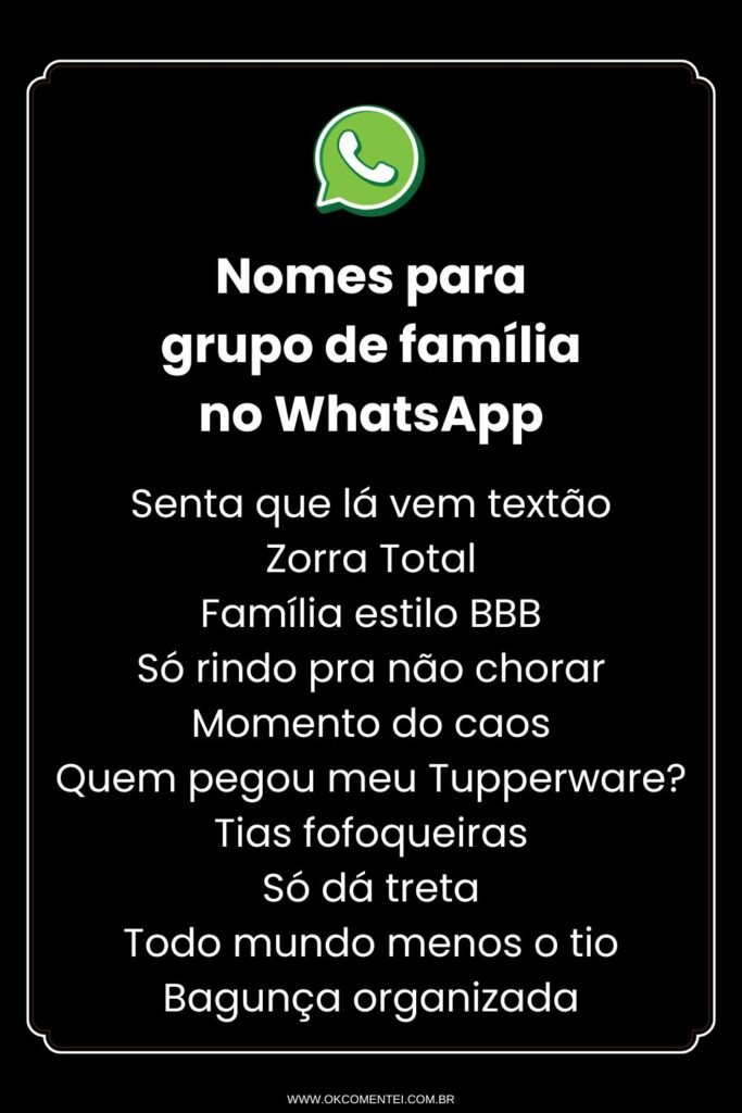 100 nomes para grupo de família no WhatsApp: originais e criativos nomes-de-grupo-de-família-whatsapp (1)