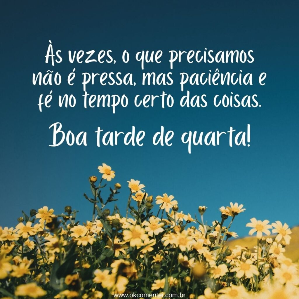 Boa tarde, quarta-feira: 52 mensagens para inspirar, sorrir e renovar as forças boa-tarde-quarta-feira