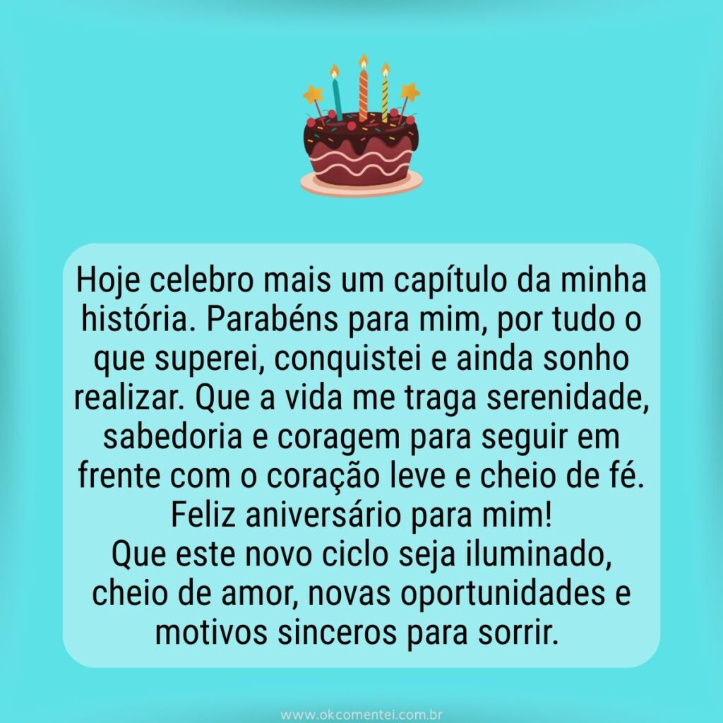 89 frases de parabéns para mim para celebrar a pessoa mais importante: você! parabéns-para-mim