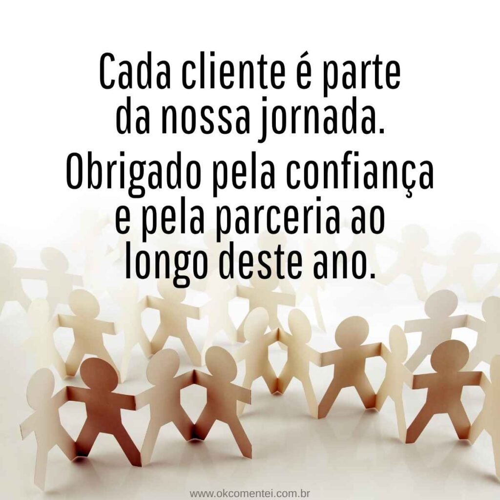 61 frases de final de ano para amigos, família, trabalho e diversas ocasiões Frases de final de ano cheias de gratidão, reflexão e esperança. Inspire-se com mensagens para amigos, família, clientes e redes sociais.